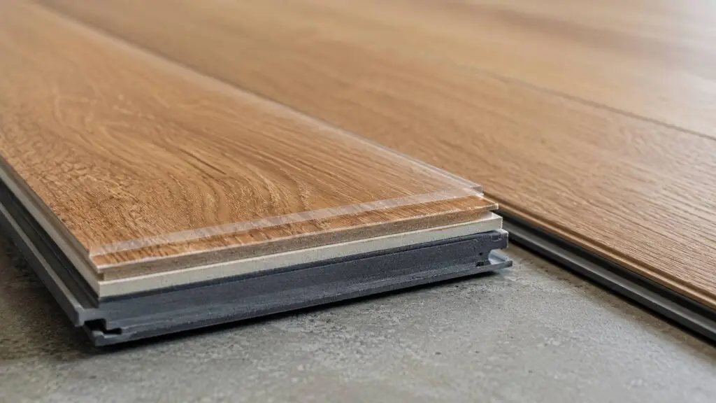 Opbouw van pvc vloeren met toplaag, decorlaag en dragende laag